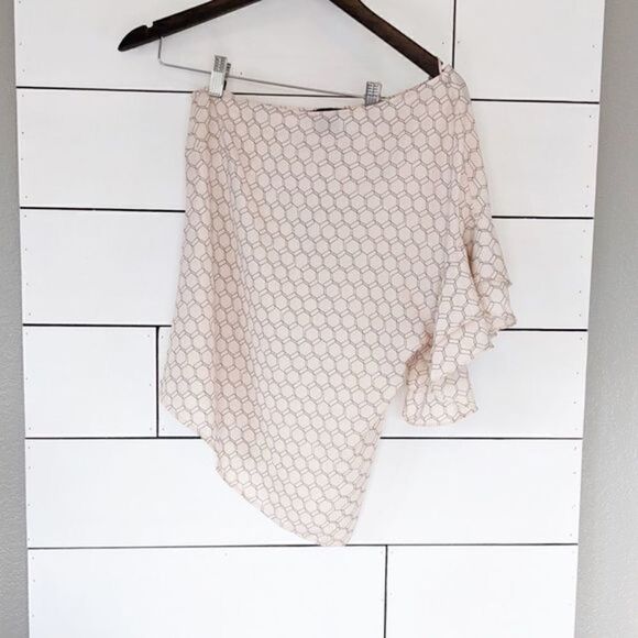 Trouve Light Pink One Sleeve Asymmetric Blouse XS - Picture 2 of 4
